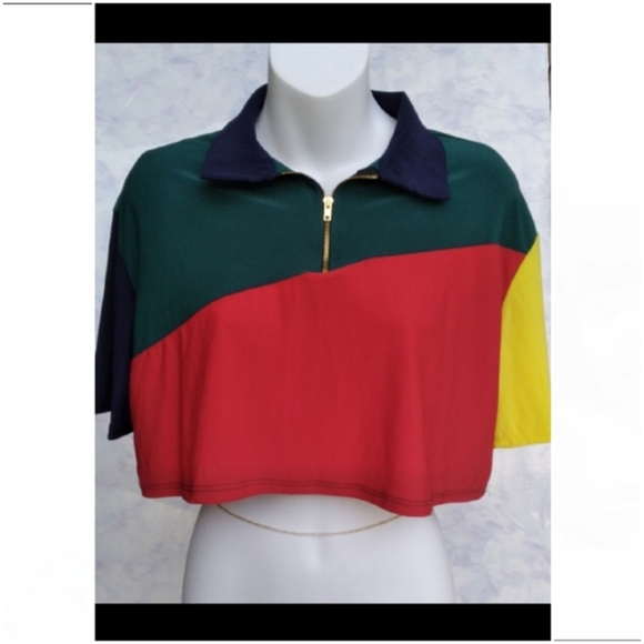 Fashion Nova Color Block Crop Top Women's Size Small - Picture 2 of 3